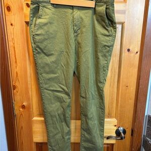 Bonobos Green Chinos, garment dyed lightweight chino.